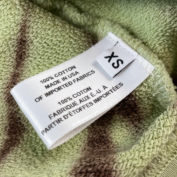 PROENZA SCHOULER • Mint/Brown White Label Modified Raglan Tie Dye Sweatshirt, XS - Picture 13 of 16